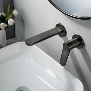 Смеситель для раковины Shevanik S43T S4341T цвет Оружейная сталь-1