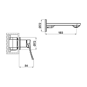 Смеситель для раковины Shevanik S43T S4341T цвет Оружейная сталь-17