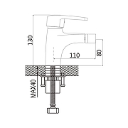 Смеситель для биде Shevanik S5007T цвет Оружейная сталь-15