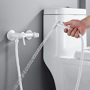 Гигиенический душ со смесителем Shevanik S107C цвет Белый матовый-12