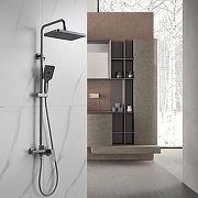 Душевая система Shevanik S4436T цвет Оружейная сталь-18