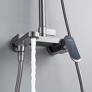 Душевая система Shevanik S4536T цвет Оружейная сталь-15