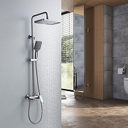 Душевая система Shevanik S4536T цвет Оружейная сталь-22