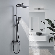 Душевая система Shevanik S4636H цвет Черный матовый-19