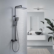 Душевая система Shevanik S4636H цвет Черный матовый-22