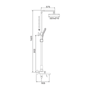 Душевая система Shevanik S4636H цвет Черный матовый-24