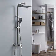 Душевая система Shevanik S4636T цвет Оружейная сталь-18