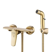 Гигиенический душ со смесителем Shevanik S4705G-1 цвет Золотой сатин