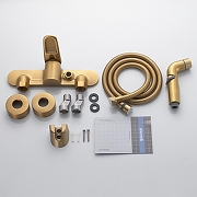 Гигиенический душ со смесителем Shevanik S4705G-1 цвет Золотой сатин-2