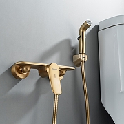 Гигиенический душ со смесителем Shevanik S4705G-1 цвет Золотой сатин-14