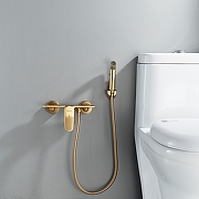 Гигиенический душ со смесителем Shevanik S4705G-1 цвет Золотой сатин-17