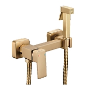 Гигиенический душ со смесителем Shevanik S137G цвет Золотой сатин