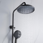 Душевая система Shevanik S4726T цвет Оружейная сталь-13