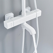 Душевая система Shevanik S3096C c термостатом цвет Белый матовый-11