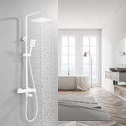 Душевая система Shevanik S3096C c термостатом цвет Белый матовый-15