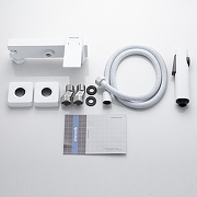 Гигиенический душ со смесителем Shevanik S4005C-1 цвет Белый матовый-1