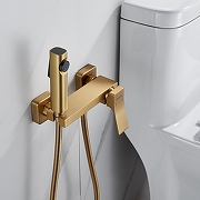 Гигиенический душ со смесителем Shevanik S4005G-1 цвет Золотой сатин-14