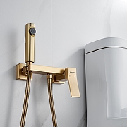 Гигиенический душ со смесителем Shevanik S4005G-1 цвет Золотой сатин-16