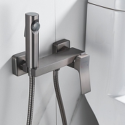 Гигиенический душ со смесителем Shevanik S4005T-1 цвет Оружейная сталь-8