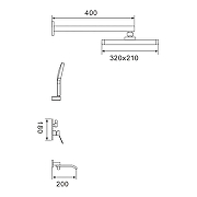 Душевая система Shevanik S40 S4035 цвет Хром-24