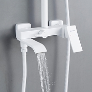 Душевая система Shevanik S4036C цвет Белый матовый-9