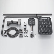 Душевая система Shevanik S4036T цвет Оружейная сталь-1