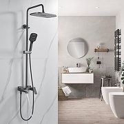 Душевая система Shevanik S4036T цвет Оружейная сталь-15