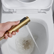 Гигиенический душ со смесителем Shevanik S4105G-1 цвет Золотой сатин-12