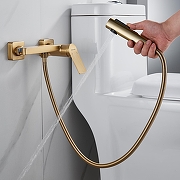 Гигиенический душ со смесителем Shevanik S4105G-1 цвет Золотой сатин-15