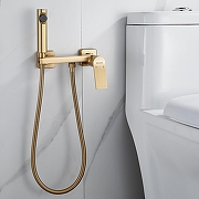 Гигиенический душ со смесителем Shevanik S4105G-1 цвет Золотой сатин-16