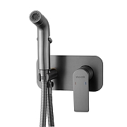 Гигиенический душ со смесителем Shevanik S4105T цвет Оружейная сталь