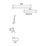 Душевая система Shevanik S4135H цвет Черный матовый-24