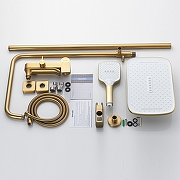 Душевая система Shevanik S4136G цвет Золотой сатин-1
