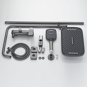 Душевая система Shevanik S4136T цвет Оружейная сталь-1