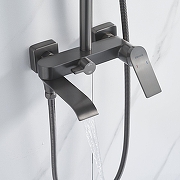 Душевая система Shevanik S4136T цвет Оружейная сталь-14