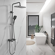 Душевая система Shevanik S4136T цвет Оружейная сталь-18