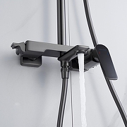 Душевая система Shevanik S4226T цвет Оружейная сталь-11