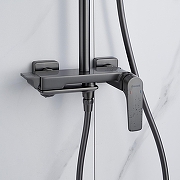 Душевая система Shevanik S4226T цвет Оружейная сталь-14