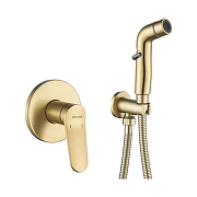 Гигиенический душ со смесителем Shevanik S43G S4305G цвет Золотой сатин
