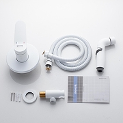 Гигиенический душ со смесителем Shevanik S43C S4305C цвет Белый матовый-1