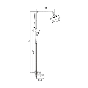 Душевая система Shevanik S6036F цвет Белый Хром-1