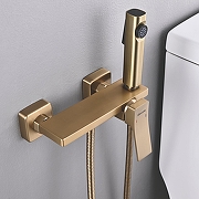 Гигиенический душ со смесителем Shevanik S6105G-1 цвет Золотой сатин-5