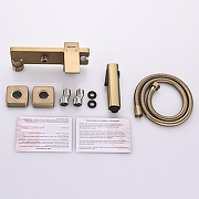 Гигиенический душ со смесителем Shevanik S6105G-1 цвет Золотой сатин-8