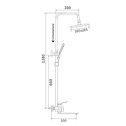 Душевая система Shevanik S6136C цвет Белый матовый-24