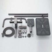 Душевая система Shevanik S6136T цвет Оружейная сталь-1