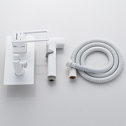 Гигиенический душ со смесителем Shevanik S6805C цвет Белый матовый-1