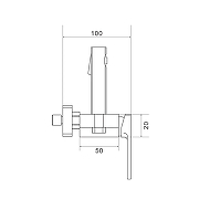 Гигиенический душ со смесителем Shevanik S6805H-1 цвет Черный матовый-9