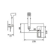 Гигиенический душ со смесителем Shevanik S6805T цвет Оружейная сталь-14