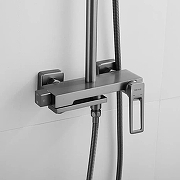 Душевая система Shevanik S6836T цвет Оружейная сталь-6