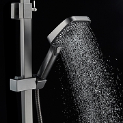 Душевая система Shevanik S7036T цвет Оружейная сталь-8